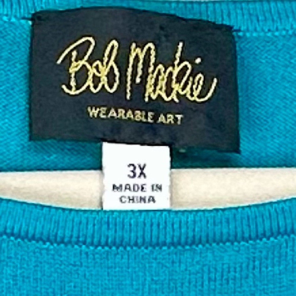 Bob Mackie Wearable Art Whimsical Cat Graphic Wea… - image 5